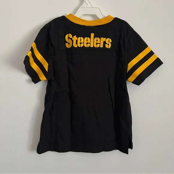 NFL Team Apparel Steelers Black and Yellow Kids Shirt-Size 4T - Picture 3 of 5